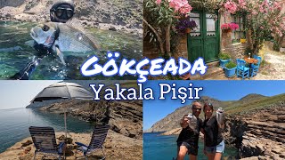 Doğada Yakala pişir Çipura avı 🐟 Gökçeada Zeytinliköy 🏝 [upl. by Erot]