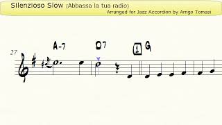 Silenzioso Slow Abbassa la tua radio  Jazz Accordion Sheet music [upl. by Artemisia]