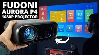 FUDONI Aurora P4 REVIEW The First Projector with LED Strip [upl. by Paulson743]