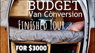 Budget Van Conversion Finished Tour  Ford Econoline 3000 [upl. by Beckie]