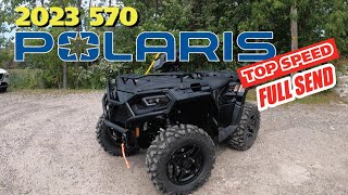 Trying out the new 2023 Polaris 570 Sportsman trail reveal top speed [upl. by Neelasor]