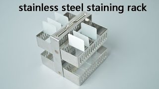 laboratory use for staining processing the stainless steel staining rack [upl. by Jarek]