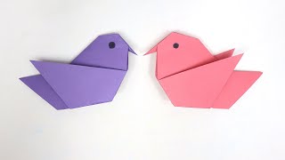 How to Make an Easy Origami Bird  DIY Paper Bird Tutorial [upl. by Annek889]