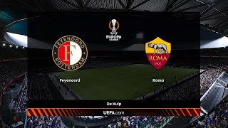 Feyenoord vs AS Roma  De Kuip  202324 UEFA Europa League  PES 2021 [upl. by Anailuj]