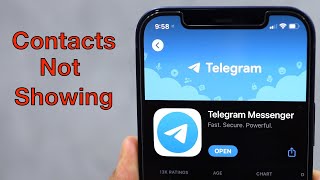 Telegram Not Showing Contacts In iPhone [upl. by Brigitta246]