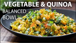 VEGETABLE QUINOA NOURISH BOWL Recipe  HIGH PROTEIN Vegan and Vegetarian Meal Ideas [upl. by Anselm52]