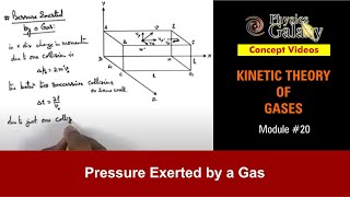 Class 11 Physics  Kinetic Theory of Gases  20 Pressure Exerted by a Gas  For JEE amp NEET [upl. by Deana]