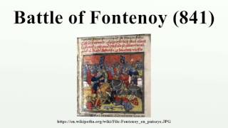 Battle of Fontenoy 841 [upl. by Herrick345]