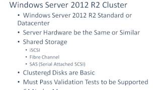 Windows Server 2012 R2 Failover Cluster Requirements [upl. by Ednutey]