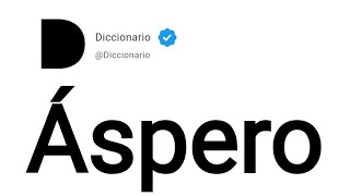 Áspero Significado En Español [upl. by Idnic]