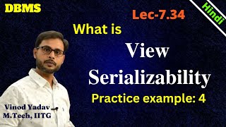 L734  View Serializability  How to test View Serializability  View serializable schedule [upl. by Megdal]