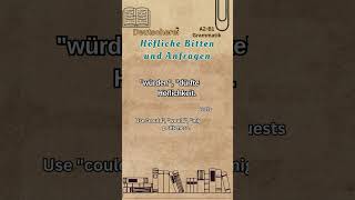 Höfliche Bitten mit Konjunktiv II  Polite Requests with Subjunctive II Deutsch German [upl. by Alakim]