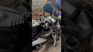 R15 v3 handle bar changing 😁 No back pain😮‍💨long travel setup✅kkriderofficial tamil [upl. by Oiciruam]