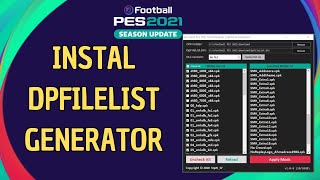 cara install dpfilelist generator pes 2021 dengan mudah [upl. by Odraode]