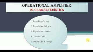 DC Characteristics of Op Amp  Input Bias Current  Input Bias Current Compensation [upl. by Ahsai]