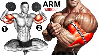 FULL ARMS WORKOUT  Biceps and Triceps Workout  Maniac Muscle [upl. by Saimerej765]