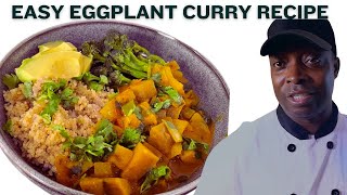 Cooking an easy eggplant curry recipe that tasted beyond my expectations amp Meat Free Monday [upl. by Akirahc]