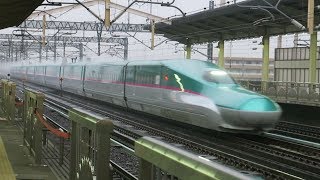 JR東日本 小山駅 東北新幹線 高速通過シーン the rainy and fine day 2017 11 [upl. by Sucramraj756]