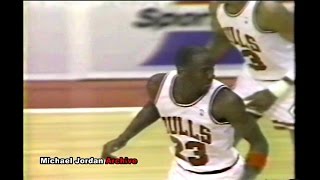 Michael Jordan Monster Block on Larry Nance and Good Finish 1988 Playoffs [upl. by Osnofedli375]