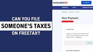 Can I File Somebody Elses Taxes with my FreeTaxUSA Account [upl. by Refeinnej]