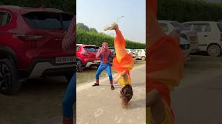 This is India bro😜 gymnast acrobatics action stunt viralshorts girlpower desi spiderman [upl. by Bish]