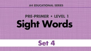 Sight Words  PrePrimer Set 4 [upl. by Criswell]