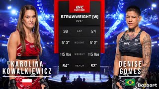 KAROLINA KOWALKIEWICZ VS DENISE GOMES FULL FIGHT UFC VEGAS 100 [upl. by Durer]