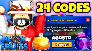 24 CODIGOS DE BLOX FRUITS CODES ROBLOX AGOSTO 2024 [upl. by Lunna424]