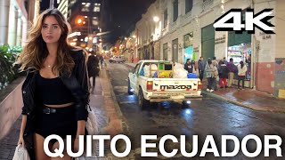 Quito Ecuador 4k Walk 🇪🇨 Night Tour [upl. by Meingolda]