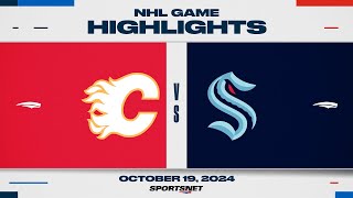 NHL Highlights  Flames vs Kraken  October 19 2024 [upl. by Majka]