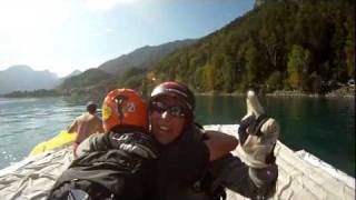 5th Swiss Acro Championships  team Lucky Clowns landing on the raft [upl. by Eramat243]