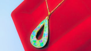 Make a resin necklace without a hanging mold [upl. by Cummine405]