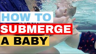 How to submerge a baby in water  how to teach your baby to swim at home [upl. by Samalla439]