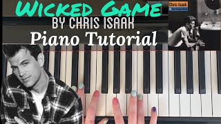 Wicked Game by Chris Isaak  Easy Piano Tutorial [upl. by Yllier155]