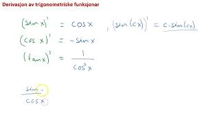 R2 Derivasjon av trigonometriske funksjoner [upl. by Swirsky]