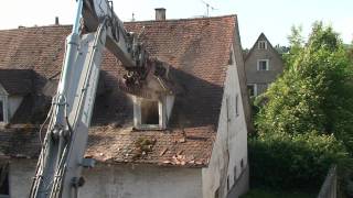 Schwäbisch Gmünd Die Abbrucharbeiten laufen auf Hochtouren [upl. by Niwdog]