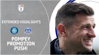 POMPEY PROMOTION PUSH  Wycombe Wanderers v Portsmouth extended highlights [upl. by Eleni12]