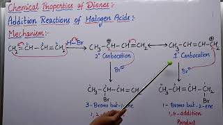 12 and 14 Addition Reactions of Dienes [upl. by Alekat582]