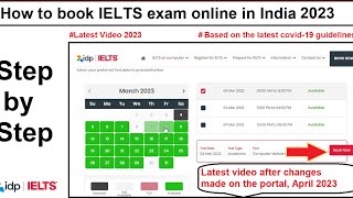 How to book ielts exam online  How to book your ielts exam online in India  ielts idp registration [upl. by Bakemeier]