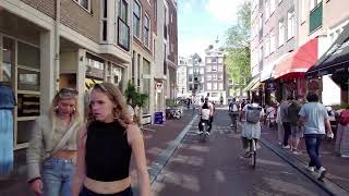 Amsterdam bicycle tour Jordaan summer 2024 [upl. by Sissel]