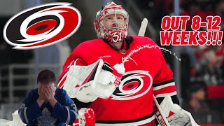 FREDERIK ANDERSEN OUT 812 WEEKS FOR CAROLINA HURRICANES SWEDISH [upl. by Eiduam723]