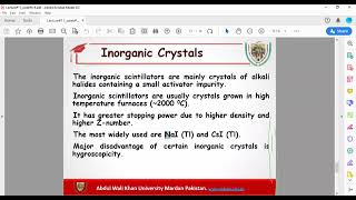 Scintillator and Scintillation  New Radiation Lecture 02  radiationphysics 2022 [upl. by Suivat]