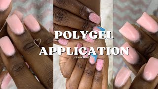 Polygel tutorial nail set pt3 [upl. by Enimzaj]