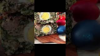 Romanian Easter Food Drob si oua rosii Paste fericit [upl. by Kendall]