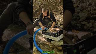 Gold Found Gold Panning with a Water Pump in a Stream GoldPanning [upl. by Didier]