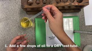 Ethanol emulsion test for fats [upl. by Grunberg]