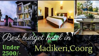 Best Hotel in Madikeri Coorg Budget hotel in Coorg  Apartment Tour  Room Tour Under 2500 [upl. by Gabriella]