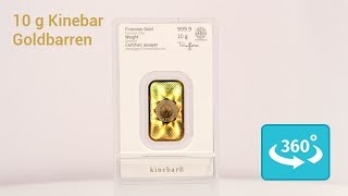 10 Gramm glänzendes Gold Heraeus Kinebar in 360° Ansicht [upl. by Mur1]