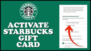 How to Activate Starbucks Gift Card Online 2024 Use Starbucks Gift Card [upl. by Jeroma]