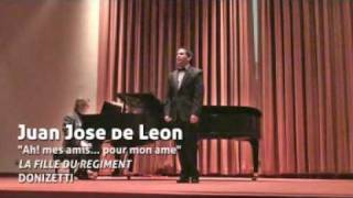 The 3rd place winner of the 2010 Vocal Competition tenor Juan Jose de Leon [upl. by Madlen]